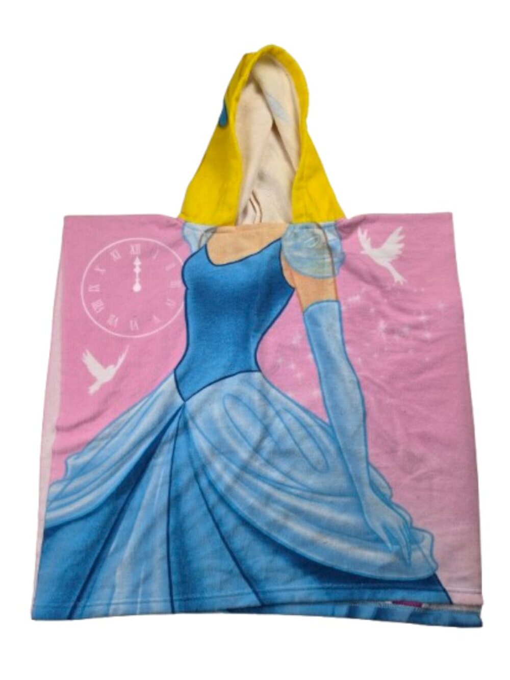 Disney Princess Cinderella Girls Hooded Bath Beach Pool Towel Pink Blue